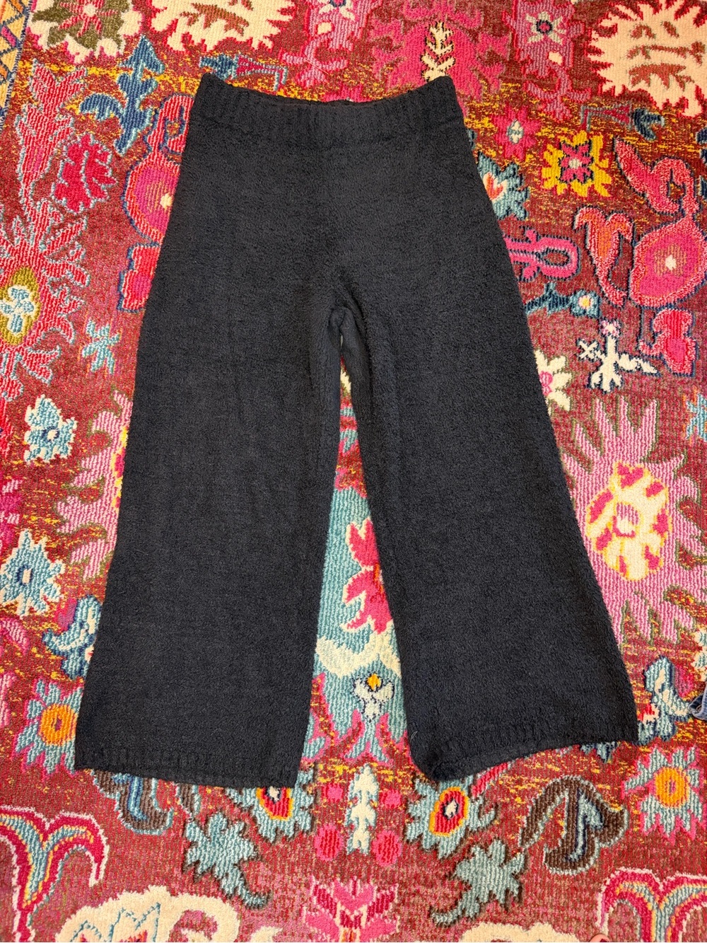 Skims cozy black flared lounge pants